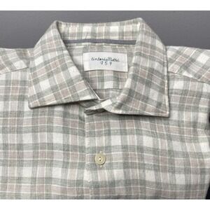 Tintoria Mattei 954‎ Plaid Lightweight Flannel Button Up Shirt  Size 42/16.5